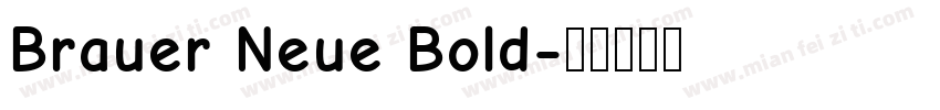 Brauer Neue Bold字体转换